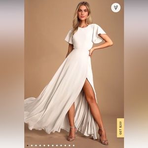 Garden Bliss White Cutout Maxi Dress